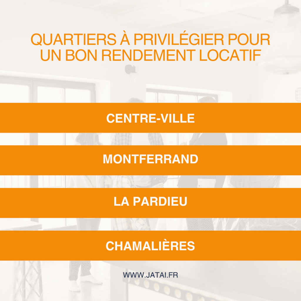 Quartiers à privilégier pour un bon rendement locatif à Clermont-Ferrand